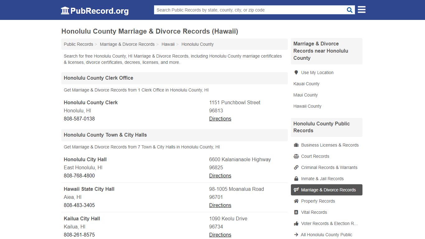 Free Honolulu County Marriage & Divorce Records (Hawaii Marriage ...
